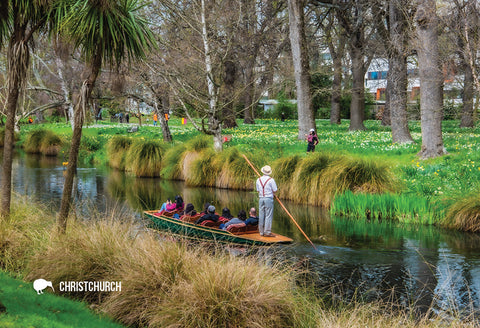 SCA281 - Autumn Avon River, Christchurch  - Small Postcard