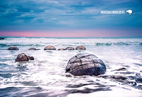 SOT770 - Moeraki Boulders, North Otago, NZ - Small Postcard - Postcards NZ Ltd