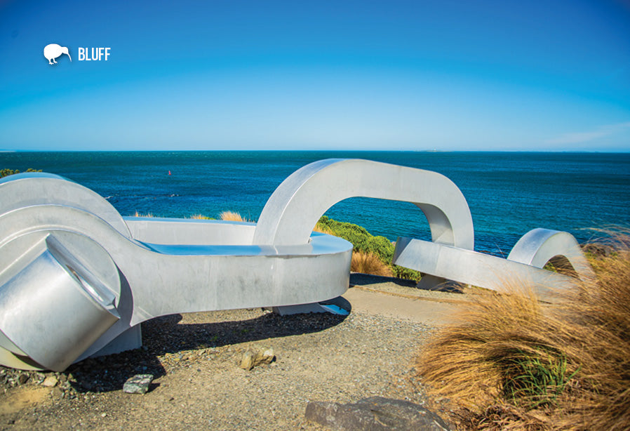 SSO910 - Chain Link Sculpture, Bluff - Small Postcard