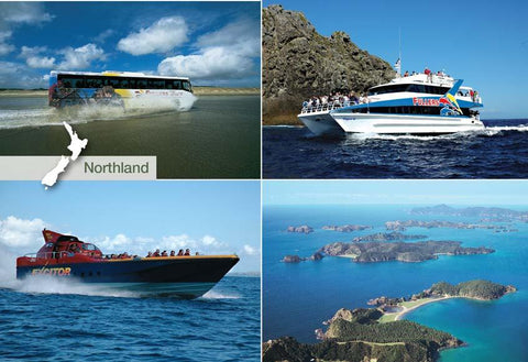 SBI16 - Bay Of Islands Multi - Small Postcard - Postcards NZ Ltd