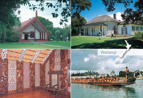 SBI164 - Maori House, Waitangi - Small Postcard