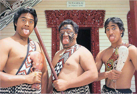 SRO258 - Maori Warriors Traditional Challenge - Small Postc - Postcards NZ Ltd