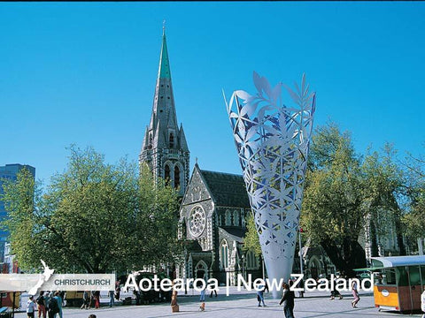 LCA037 - Christchurch Cathedral, Night - Large Postcard