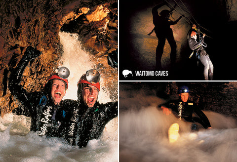 SWC974 - Black Water Rafting - Small Postcard - Postcards NZ Ltd