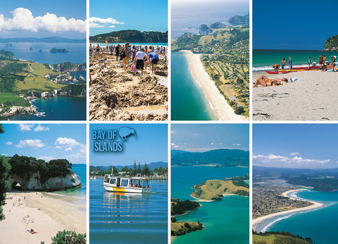 LHW090 - Coromandel 8 View - Large Postcard - Postcards NZ Ltd