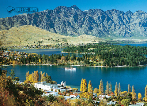 SQT810 - Queenstown At Night - Small Postcard