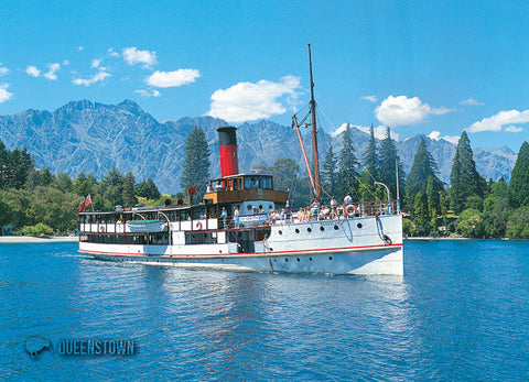 LQT133 - Earnslaw, Queenstown - Large Postcard - Postcards NZ Ltd