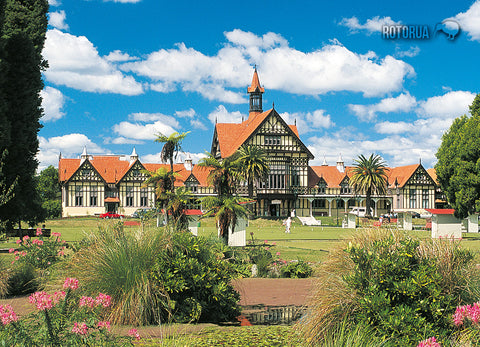 LRO138 - Bath House - Rotorua - Large Postcard - Postcards NZ Ltd