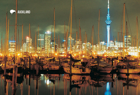 SAU110 - Auckland City Lights - Small Postcard