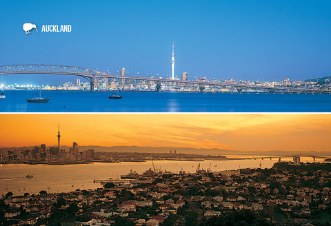 SAU130 - Auckland Multi - Small Postcard - Postcards NZ Ltd