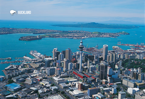SAU109 - Auckland Waterfront And Sky Tower - Small Postcard