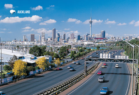 SAU96 - Auckland From Ponsonby - Small Postcard - Postcards NZ Ltd