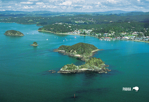 SBI162 - Paihia, Motumaire Island In Foreground - Small Pos - Postcards NZ Ltd