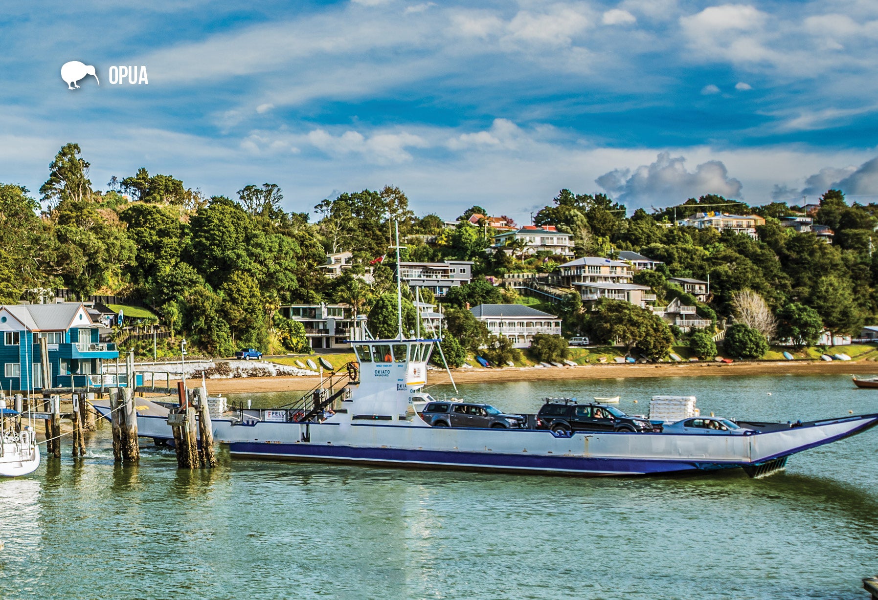 SBI173 - Car Ferry,  Opua - Small Postcard