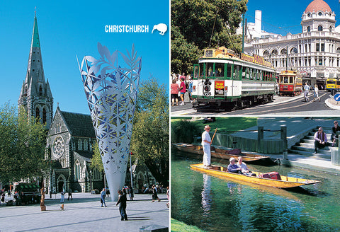 SCA301 - Christchurch Art Gallery & Tram - Small Postcard