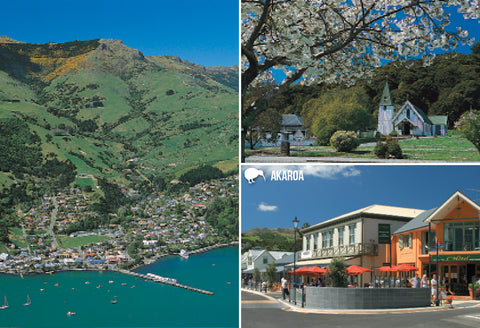 SCA328 - Multi Akaroa - Small Postcard - Postcards NZ Ltd