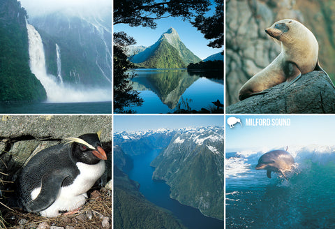 SFI61 - Milford Sound Multi - Small Postcard - Postcards NZ Ltd
