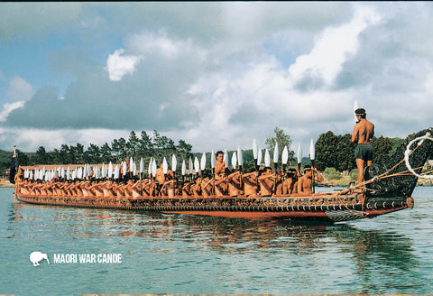 SGI527 - Maori War Canoe - Small Postcard - Postcards NZ Ltd