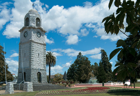 SMB652 - Clock Tower Blenheim - Small Postcard - Postcards NZ Ltd