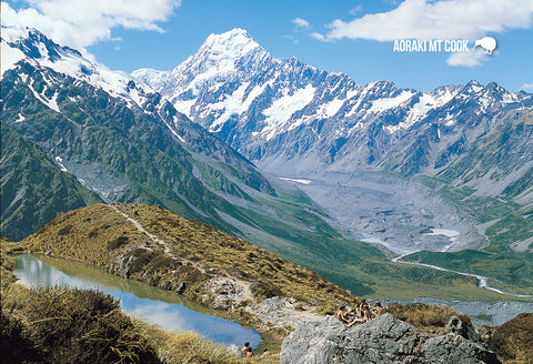 SMC347 - Mustering Sheep, Mt Cook - Small Postcard