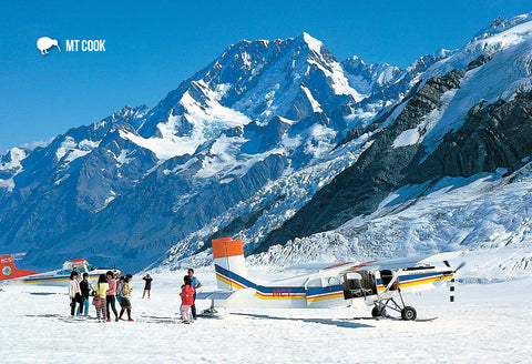 SMC349 - Ski Plane, Mt Cook - Small Postcard - Postcards NZ Ltd