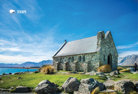 LMC097 - Mt Cook & Lupins - Large Postcard