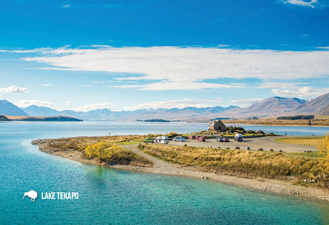 SMC360 - Lake Tekapo And Church Of Good Shepherd - Small Po - Postcards NZ Ltd