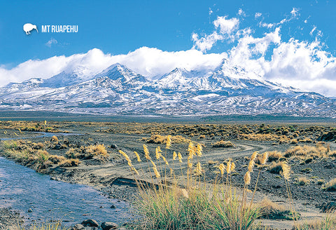 SMW926 - Mt Ruapehu - Snow Clad From Desert Rd - Small Post - Postcards NZ Ltd