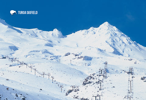 SMW927 - Turoa Skifield - Small Postcard - Postcards NZ Ltd