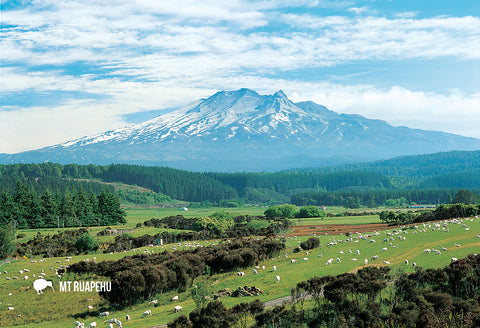 SMW935 - Mt Ruapehu Erupting - Small Postcard