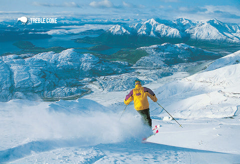 SOT380 - Treble Cone Ski Field - Small Postcard - Postcards NZ Ltd