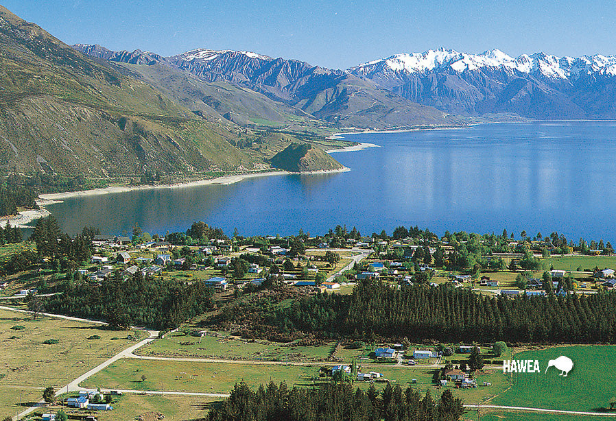 SOT401 - Lake Hawea And Hawea Township - Small Postcard