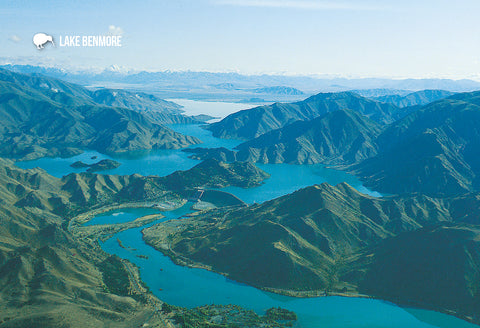 SOT763 - Lake Benmore Aerial - Small Postcard - Postcards NZ Ltd