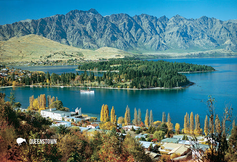 SQT91 - Aerial Queenstown - Small Postcard