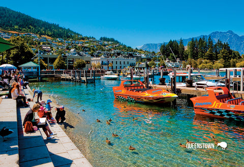 SQT828 - Queenstown Waterfront - Small Postcard - Postcards NZ Ltd
