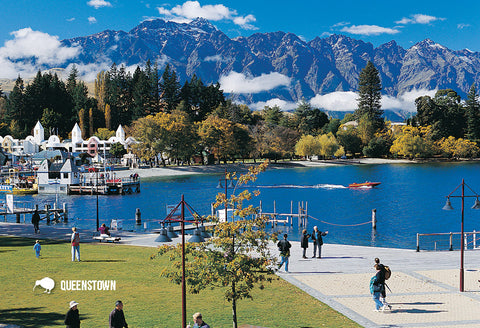 SQT805 - Queenstown In Winter Snow - Small Postcard