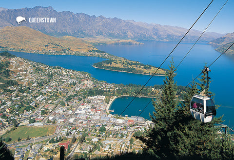SQT840 - Gondolas, Queenstown - Small Postcard - Postcards NZ Ltd