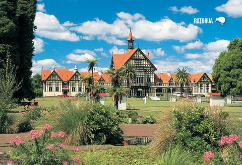 LRO138 - Bath House - Rotorua - Large Postcard