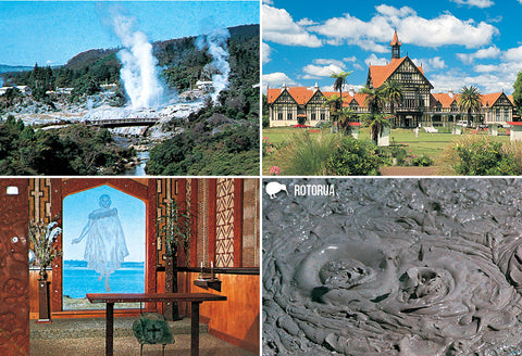 LRO140 - Rotorua 8 View Multi - Large Postcard