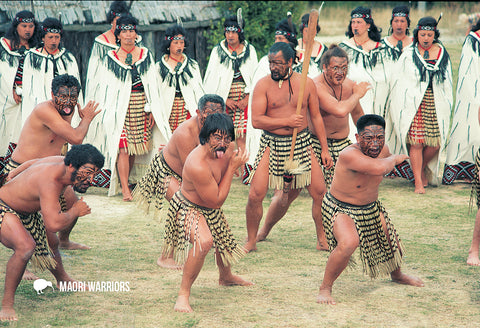 SRO882 - Maori Warriors 1 - Small Postcard - Postcards NZ Ltd