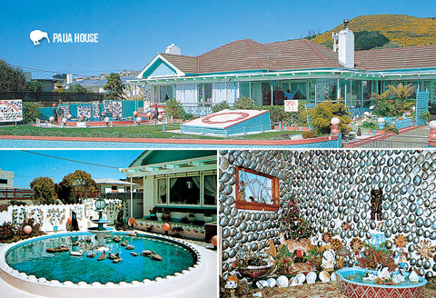 SSO911 - Paua Shell House - Small Postcard - Postcards NZ Ltd