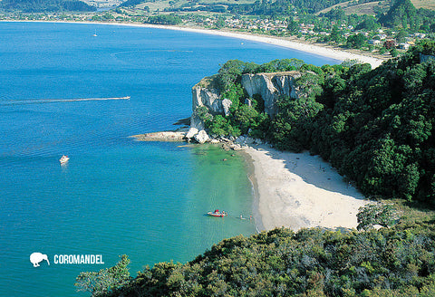 SWA545 - Cooks Beach Mercury Bay - Small Postcard - Postcards NZ Ltd