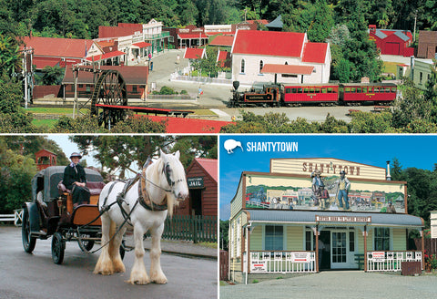 SWE1099 - Shantytown Multi - Small Postcard - Postcards NZ Ltd