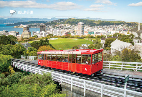 SWG994 - Wellington Cable Car With City In Back - Small Pos - Postcards NZ Ltd