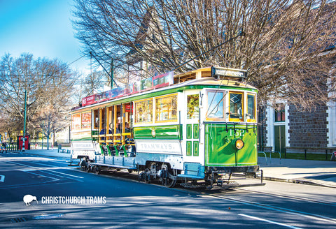 SCA1101 - Christchurch Tram - Small Postcard - Postcards NZ Ltd
