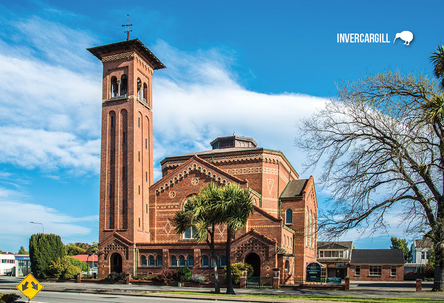 SSO906 - First Church Invercargill - Small Postcard