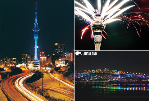 SAU108 - Auckland Aerial - Small Postcard