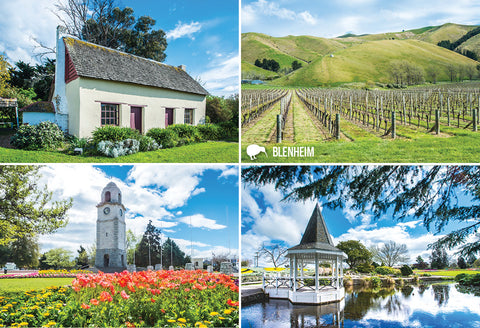 SMB667 - Blenheim Multi - Small Postcard - Postcards NZ Ltd