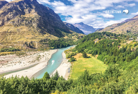 SQT804 - Queenstown from the Air - Small Postcard