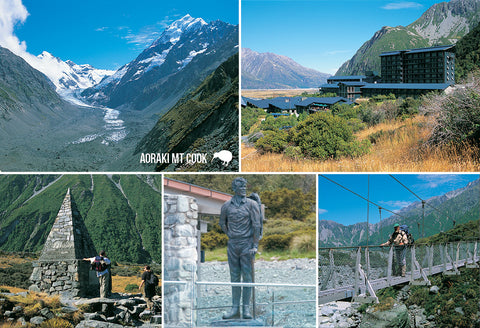 SMC349 - Ski Plane, Mt Cook - Small Postcard